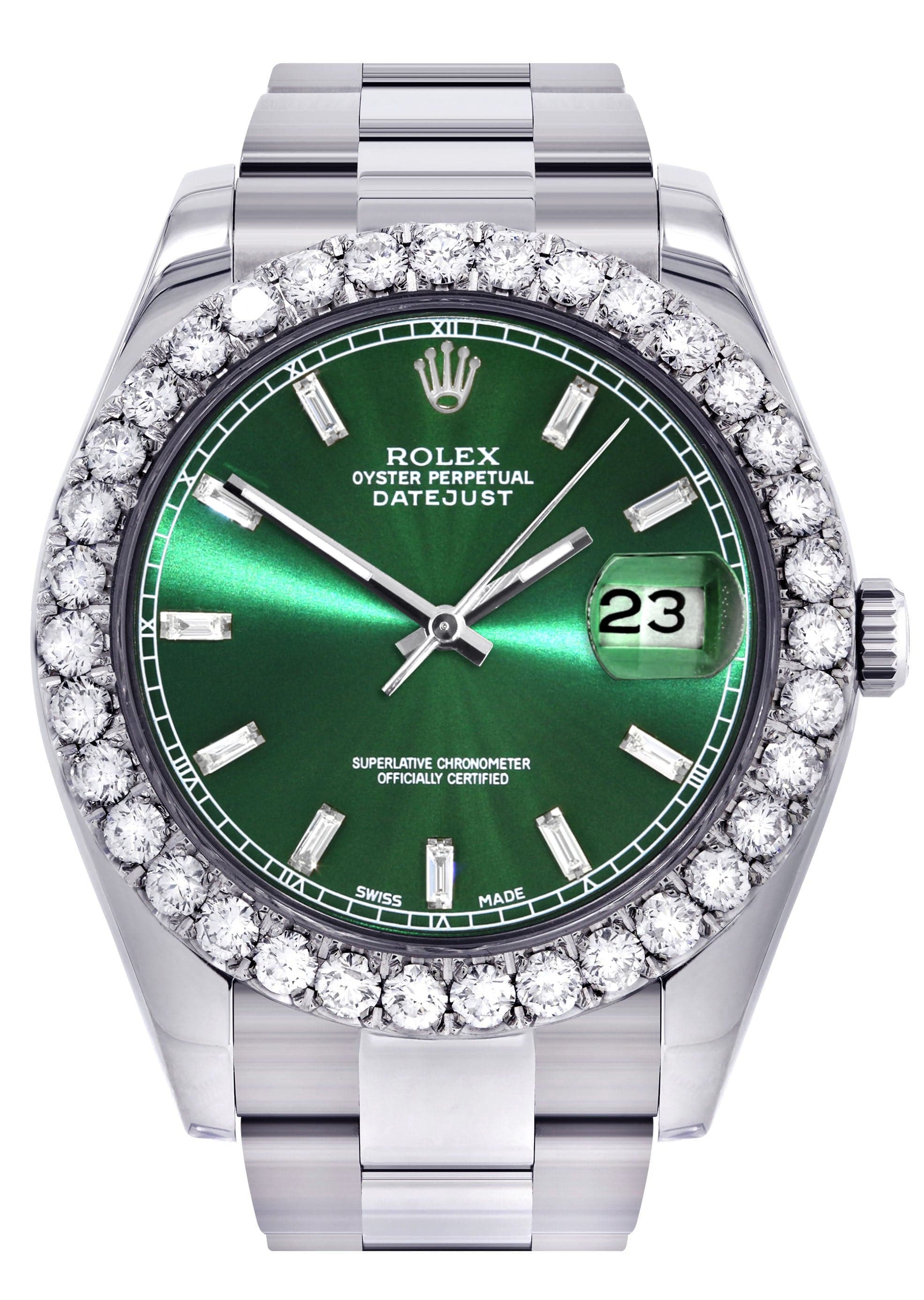 Rolex Datejust II Watch 41 MM Custom Green Dial Oyster Band