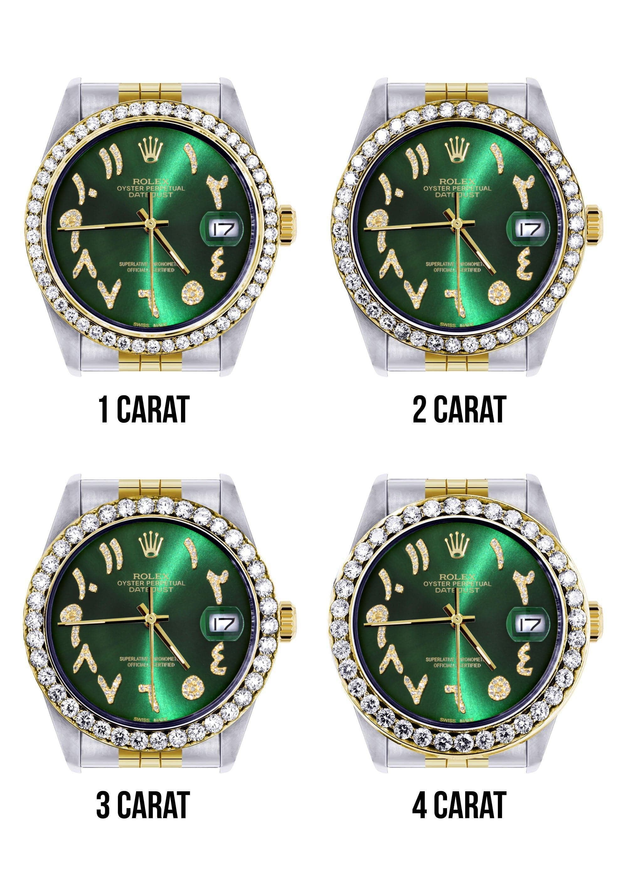 116233 | Hidden Clasp | Gold & Steel Rolex Datejust Watch | 36Mm | Gre