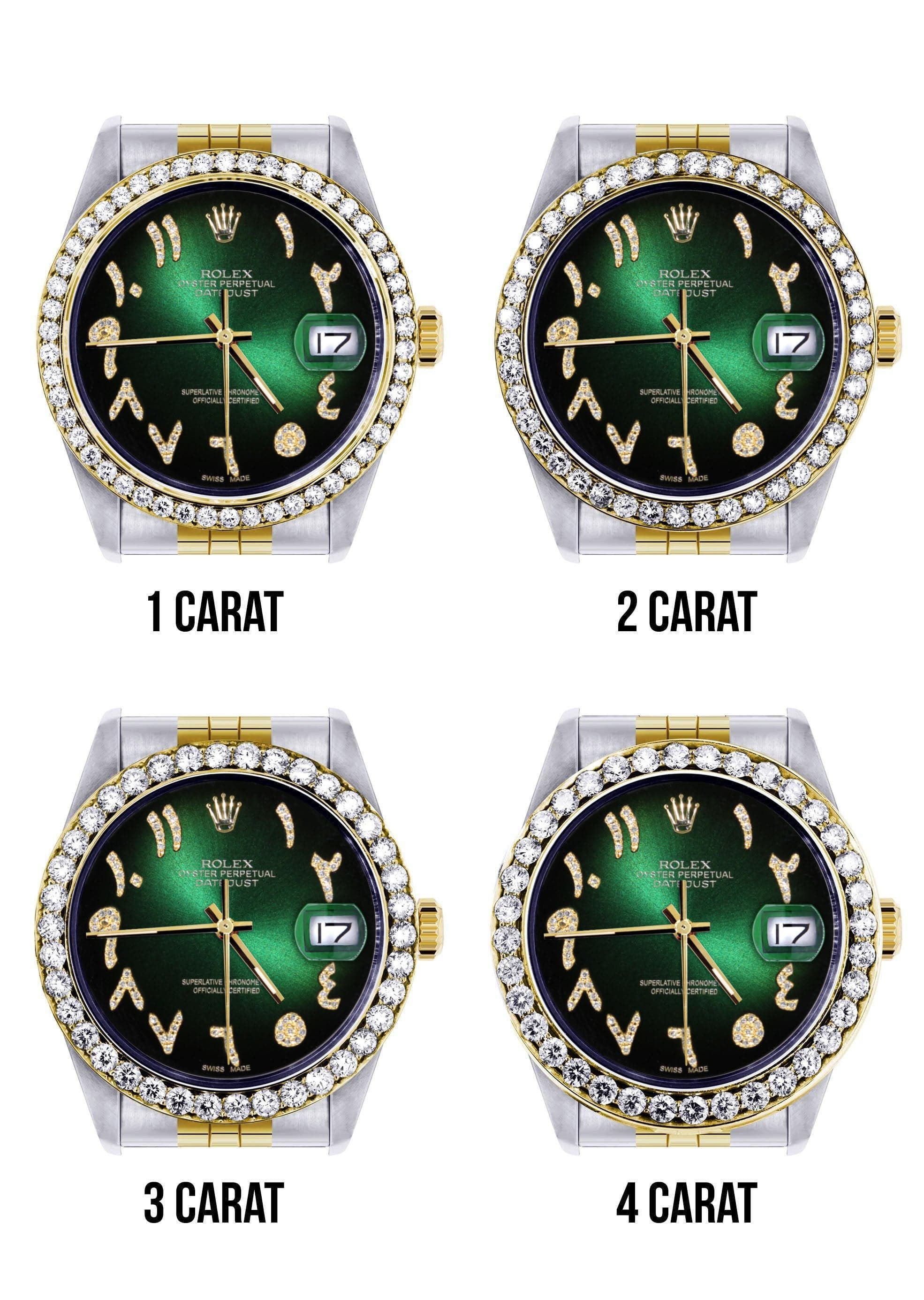 116233 | Hidden Clasp | Gold & Steel Rolex Datejust Watch | 36Mm | Gre