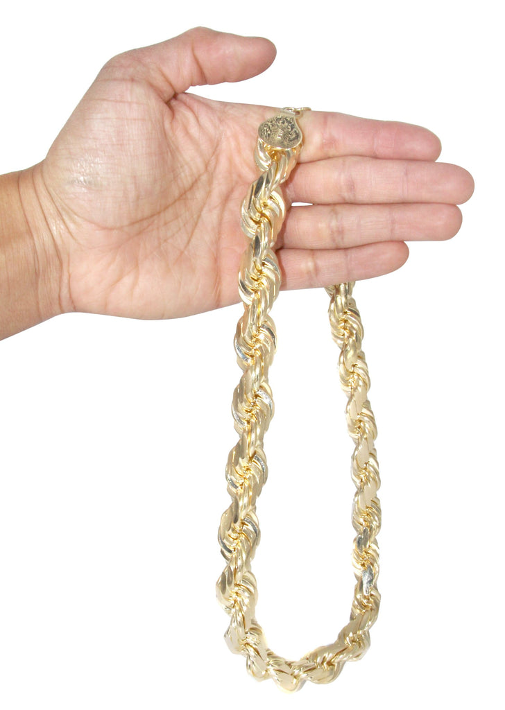 Solid Gold Link Rope Chain - Custom Heavy Necklace