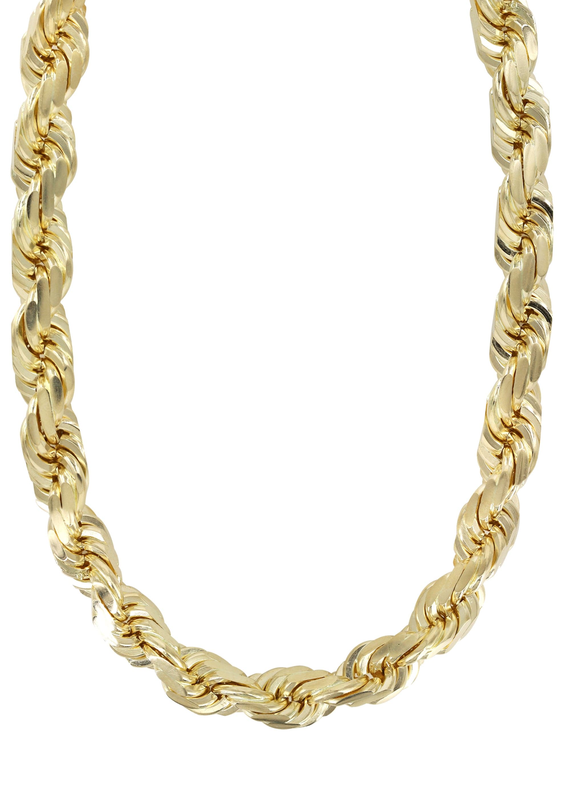 Solid Gold Link Rope Chain Custom Heavy Necklace - Main Image