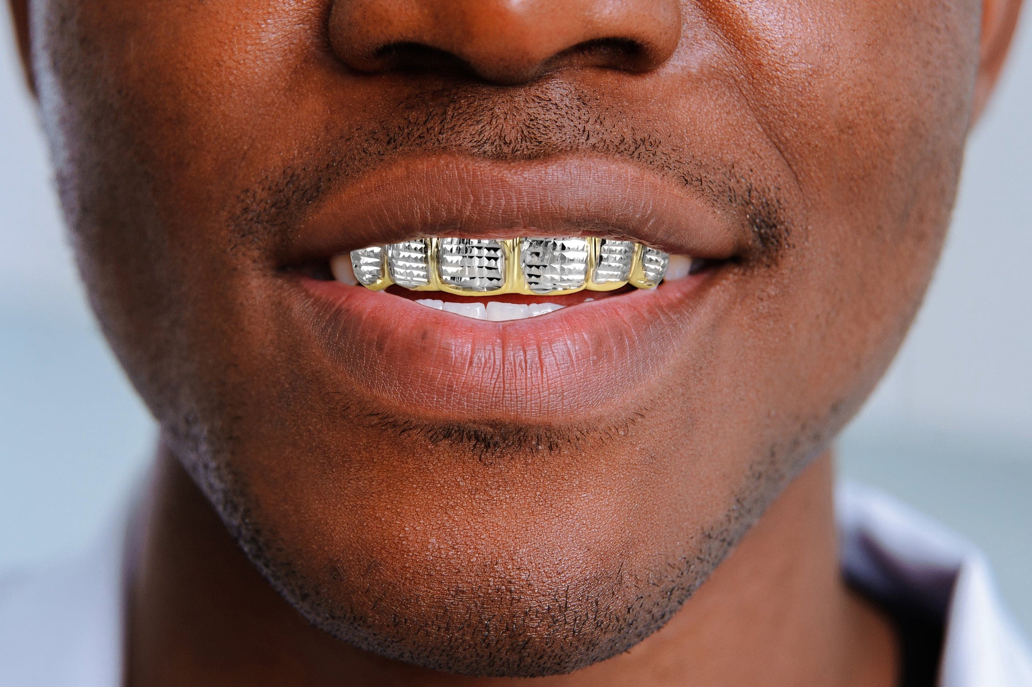 Gold Teeth Diamond Cut Grillz