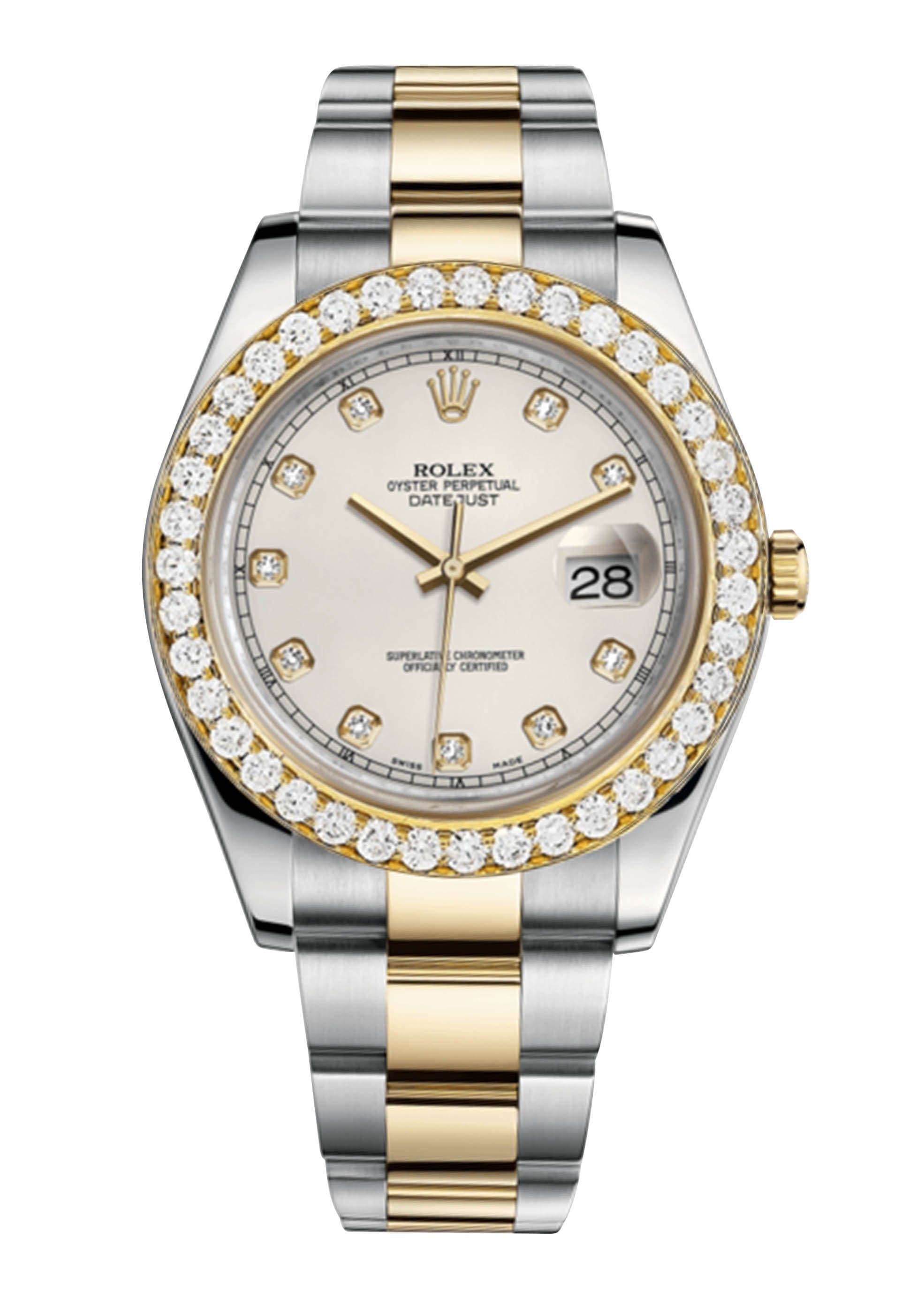 ROLEX デイトジャスト　ウーリ Rolex Datejust Ii Ivory Dial - Diamond Hour Markers With 5 Carats Of D