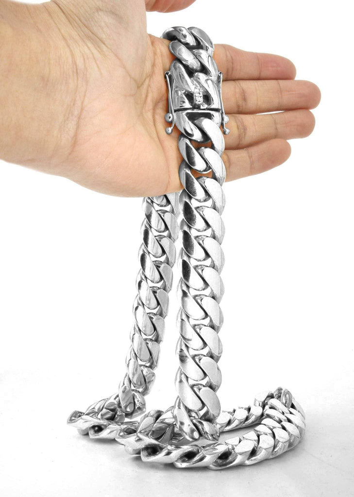 Collana Da Uomo Con Catena A Maglie Cubane Miami Pesante In - Foto 9