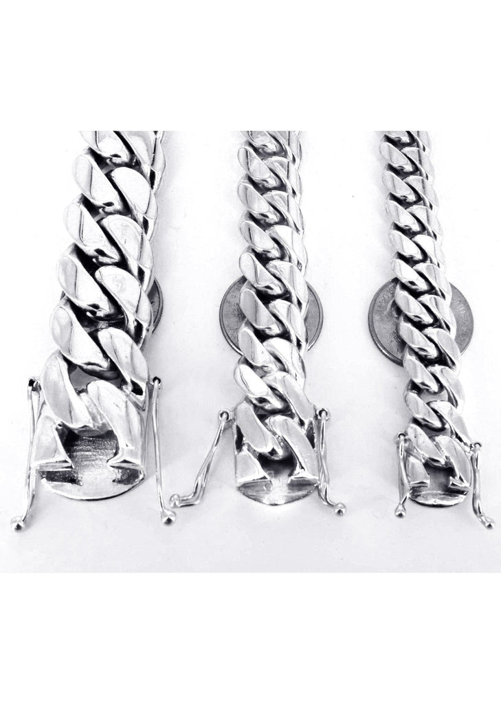 Heavy Solid White Gold Miami Cuban Link Chain Customizable (10MM-20MM) MEN'S CHAINS MANUFACTURER 1 