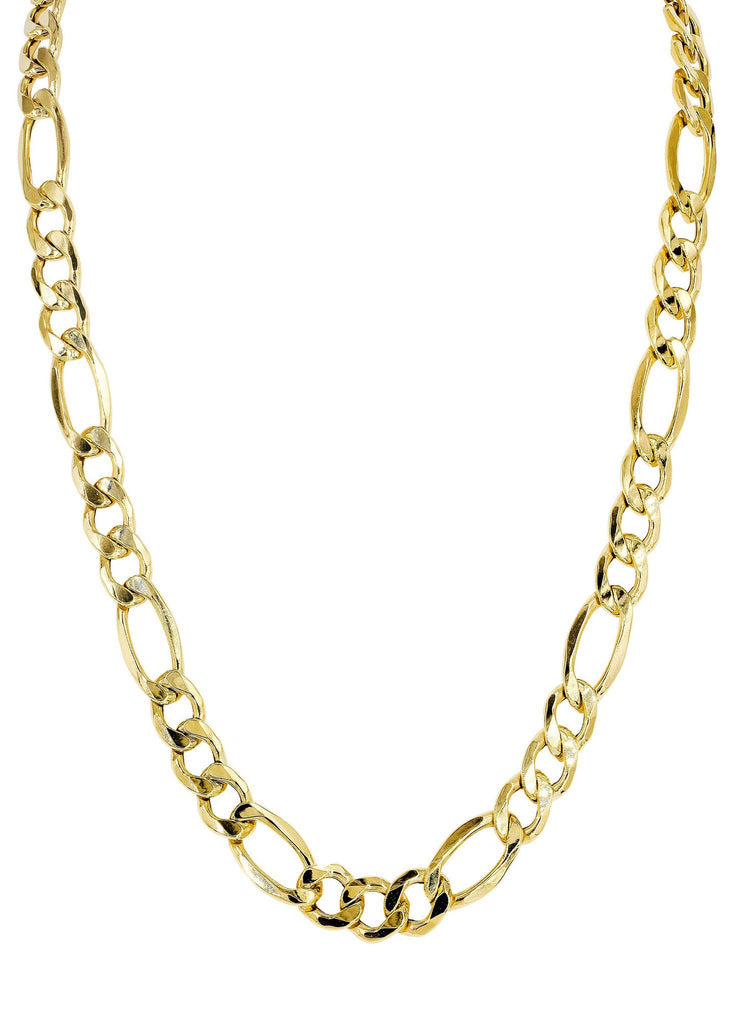 14K Gold Chain - Solid Figaro Chain MEN'S CHAINS FROST NYC 
