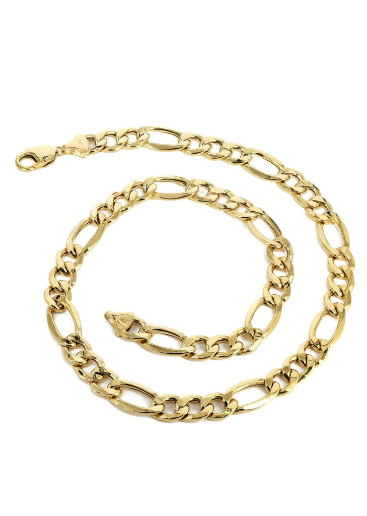 14K Gold Chain - Solid Figaro Chain MEN'S CHAINS FROST NYC 