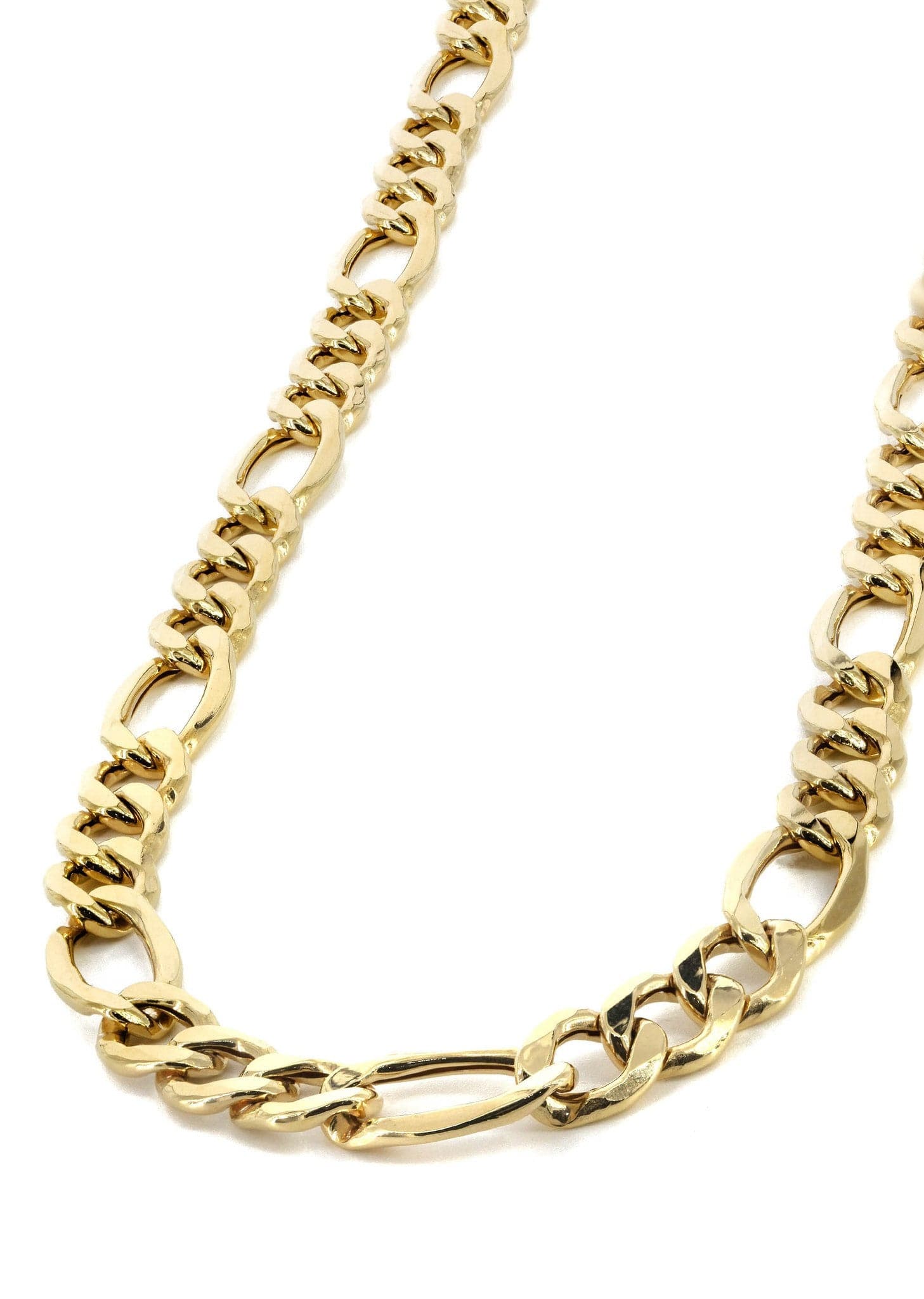 Men's 14k Solid Yellow Gold Figaro 4.7mm Chain Necklace - gold