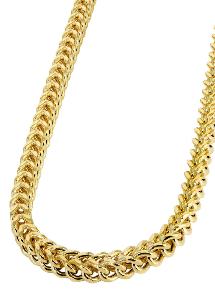 Gold Chain - Mens 10K Yellow Hollow Franco Chain MEN'S CHAINS FROST NYC 