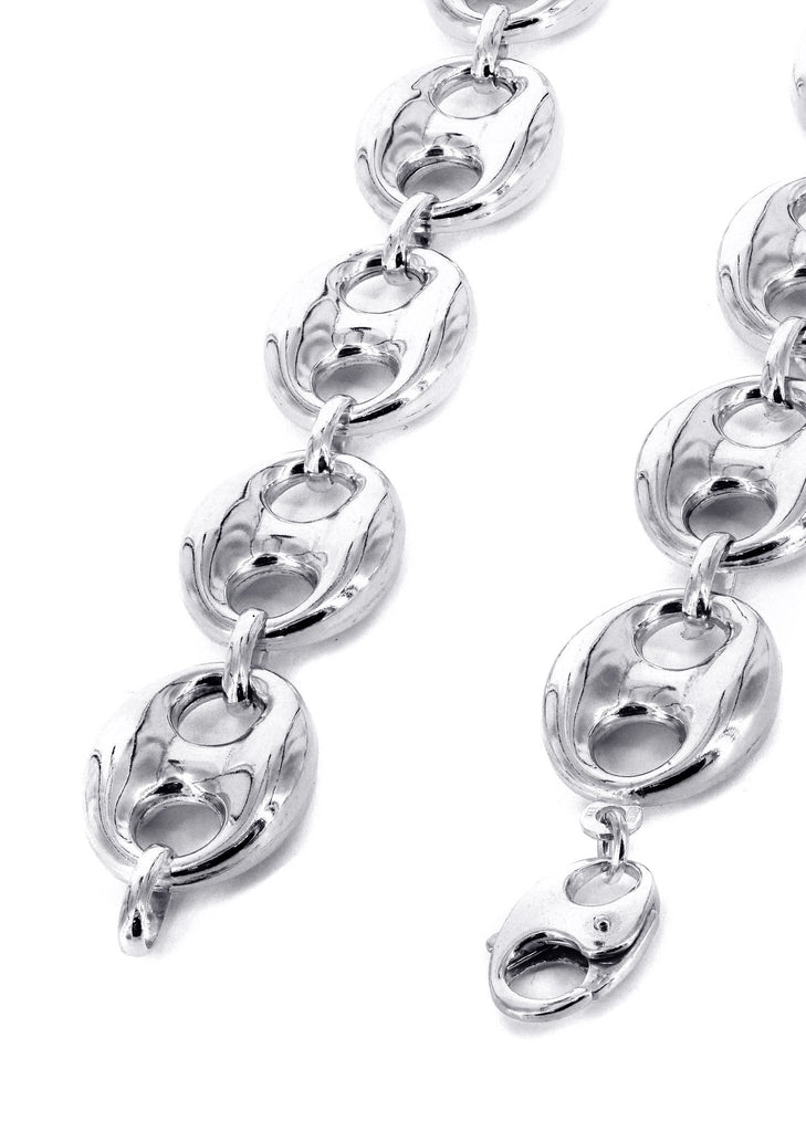 White Gold Chain - Mens Hollow Puff Chain 10K Gold MEN'S CHAINS MANUFACTURER 1 