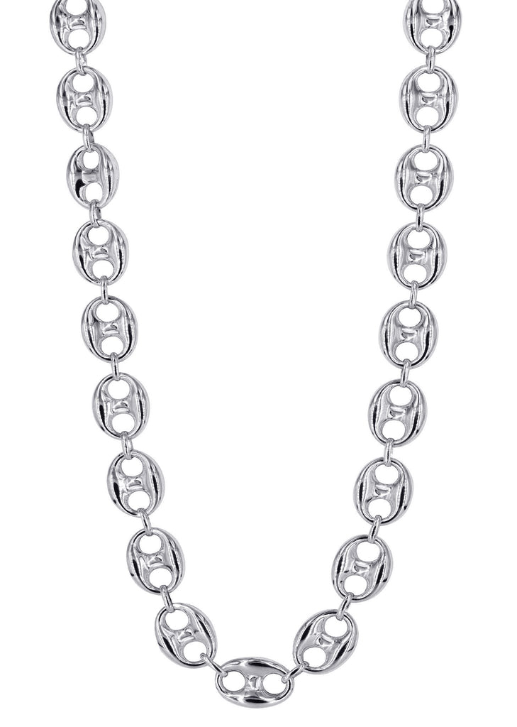 White Gold Chain - Mens Hollow Puff Chain 10K Gold MEN'S CHAINS MANUFACTURER 1 