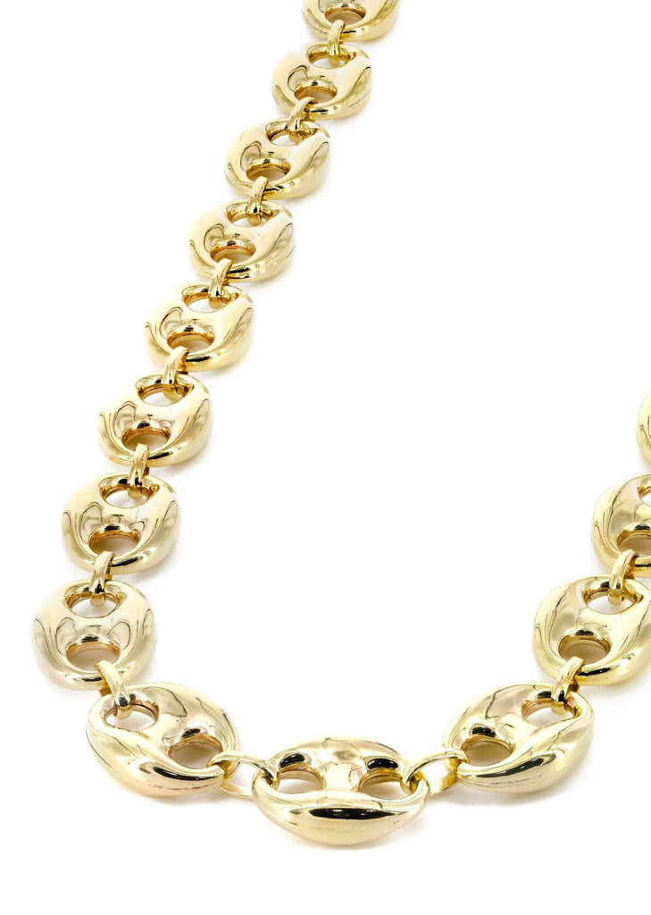 Gold Chain - Mens Hollow Puff Chain 10K Gold MEN'S CHAINS FROST NYC 