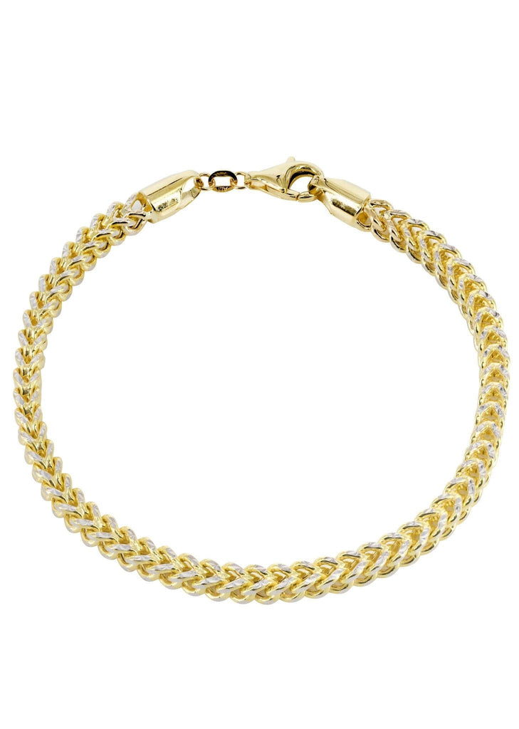 Buy Mens 10k Yellow Gold Solid Diamond Cut Rope Bracelet 8.75' 7mm Online  at SO ICY JEWELRY