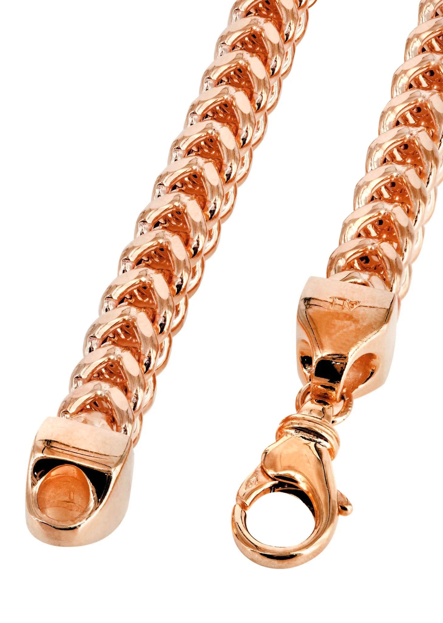 Womens 14K Rose Gold Chain Semi Solid Rose Franco Chain - Main Image