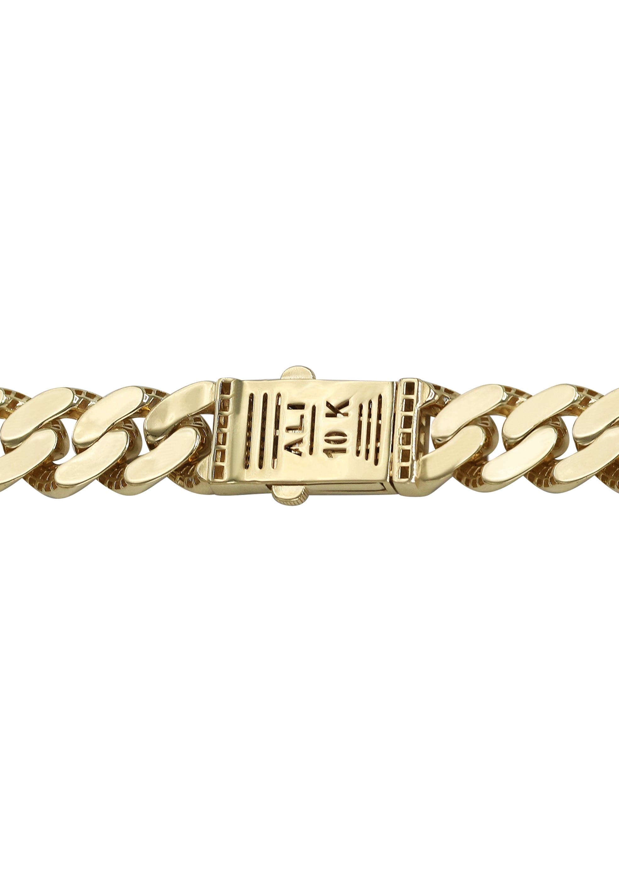 Nuragold 10K Yellow Gold Miami Cuban Monaco Chain Bracelet – 13mm, Italy (7-9 Inches)