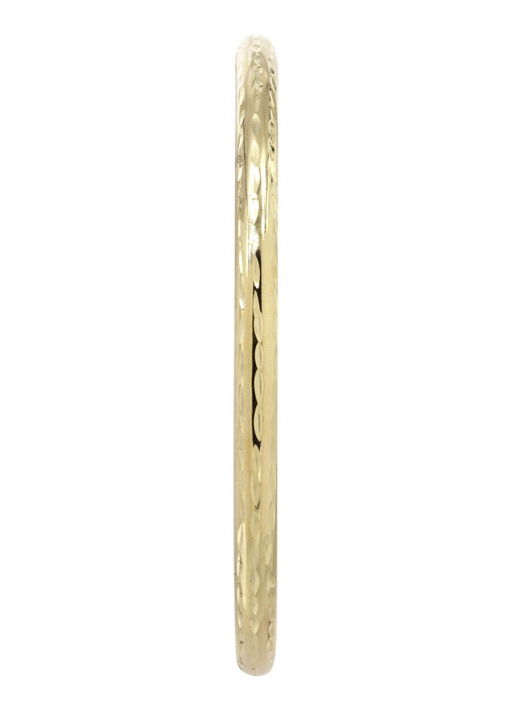 10K Gold Diamond Cut Hoop Earrings | Customizable Size Gold Hoop Earrings FrostNYC 