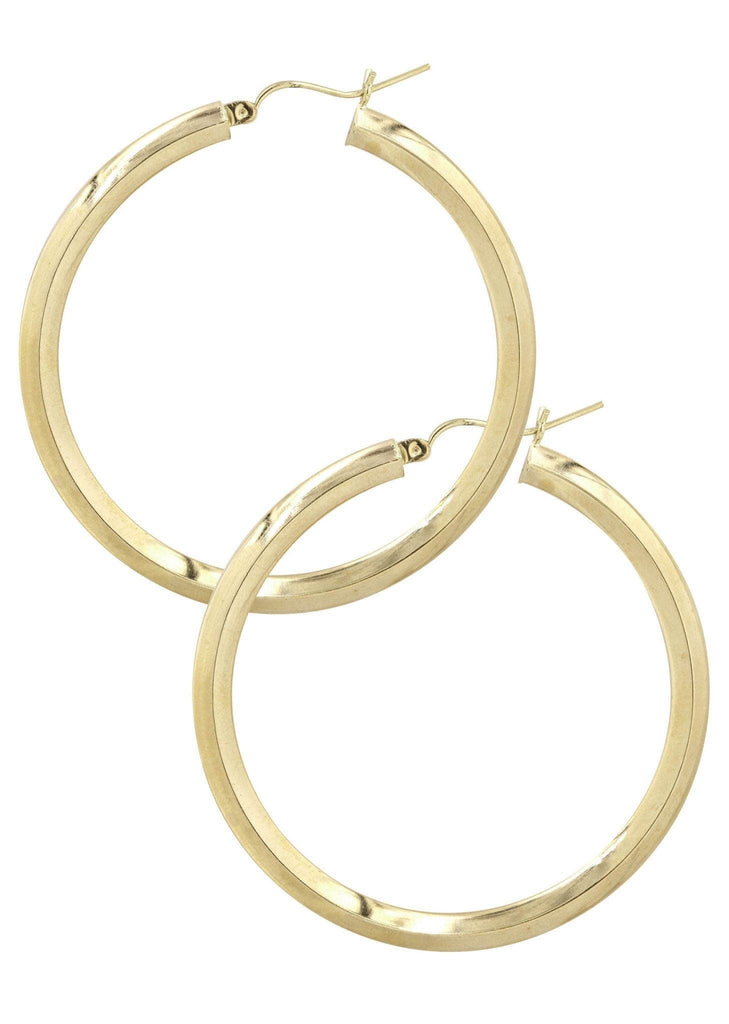 10K Gold Hoop Earrings | Customizable Size Gold Hoop Earrings FROST NYC 