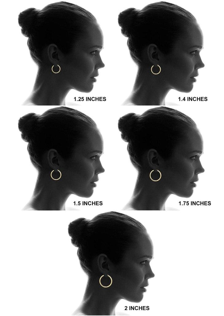 10K Gold Hoop Earrings | Customizable Size Gold Hoop Earrings FROST NYC 