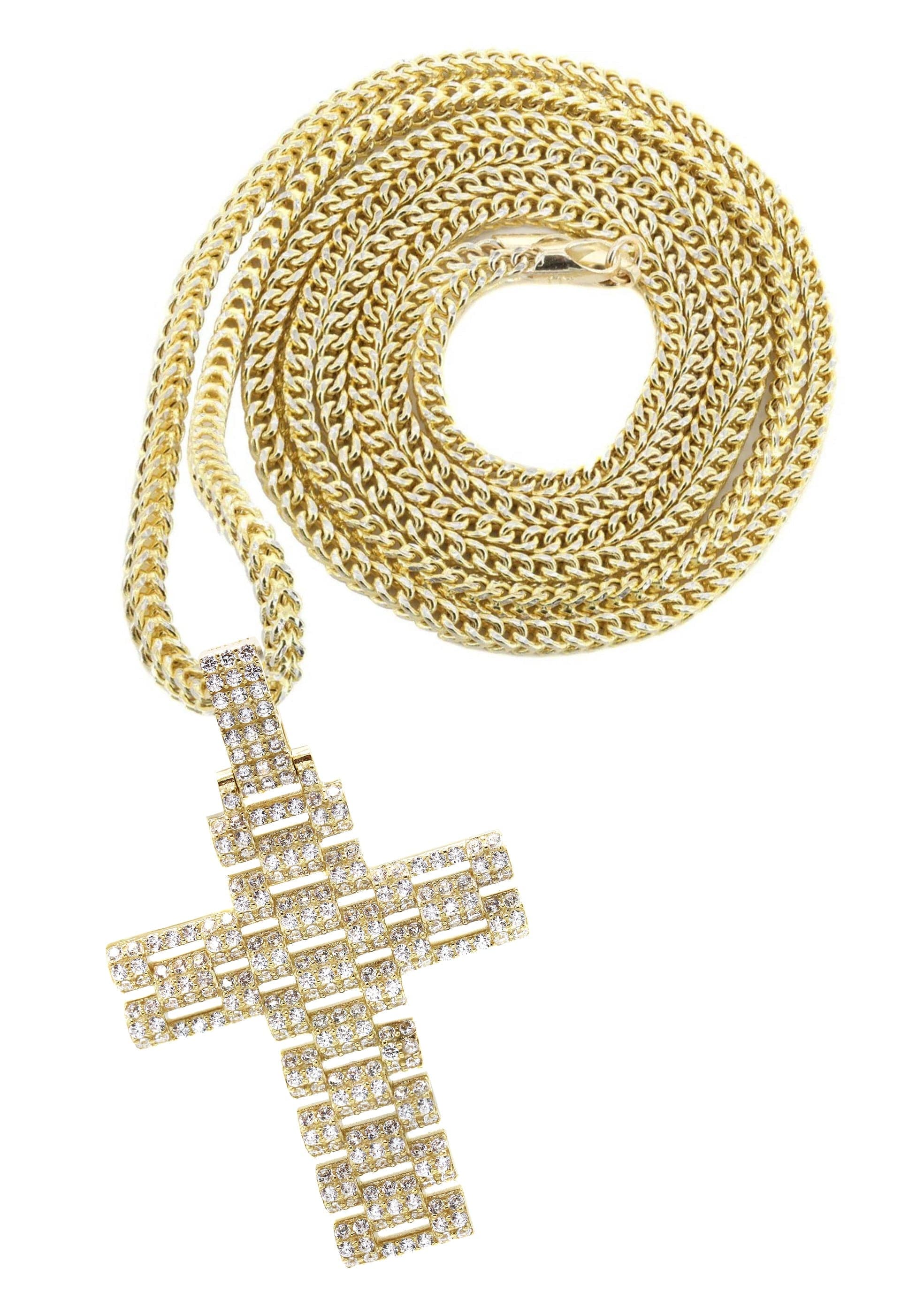 10K Yellow Gold Cross Necklace Grams