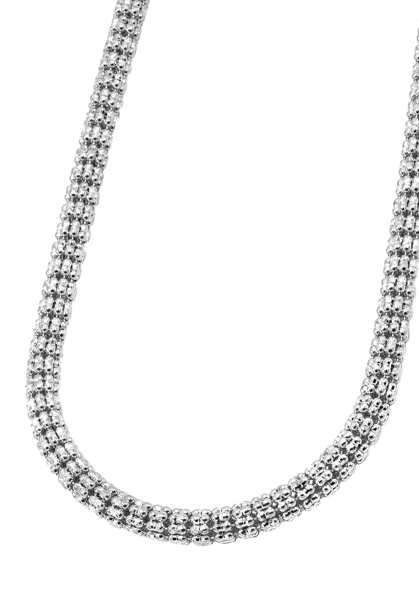 Mens Ice Chain 10K White Gold