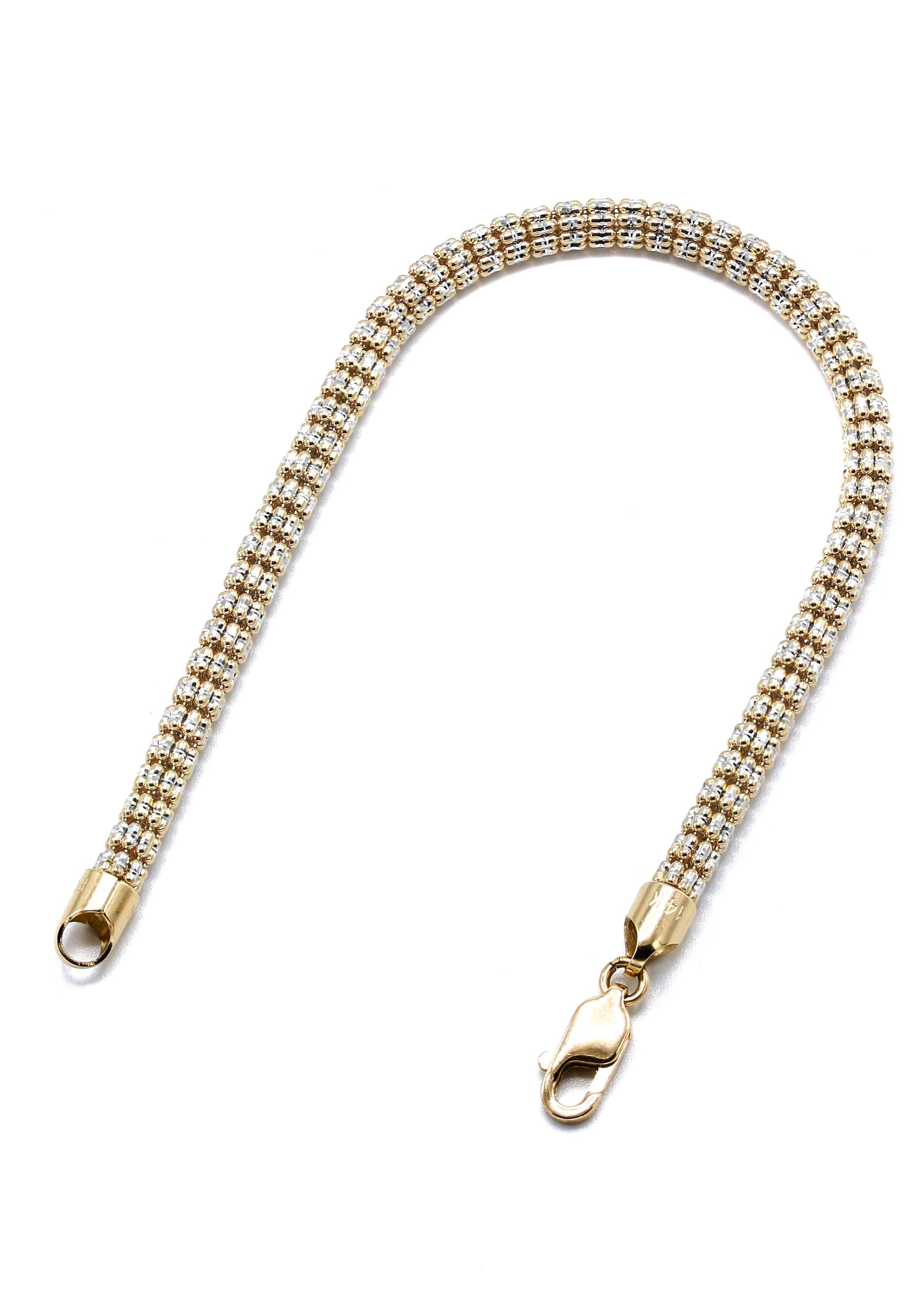 14K Yellow Gold Ice Bracelet