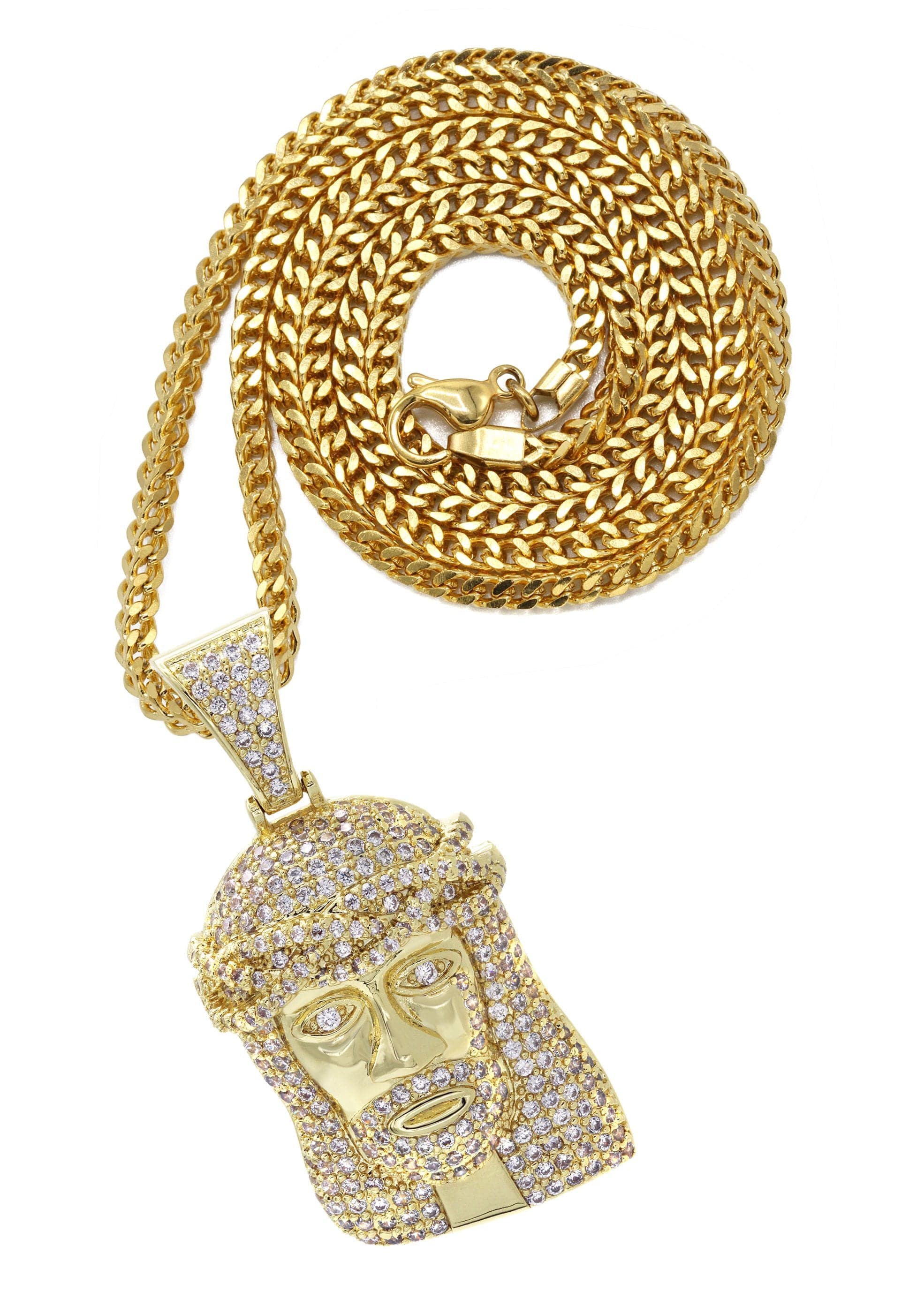 14KT Plaqué Or Croix Crucifix Pendentif Breloque Avec 61cm Collier 14KT Plaqué Or Croix Crucifix Pendentif Breloque Avec 61cm Collier
