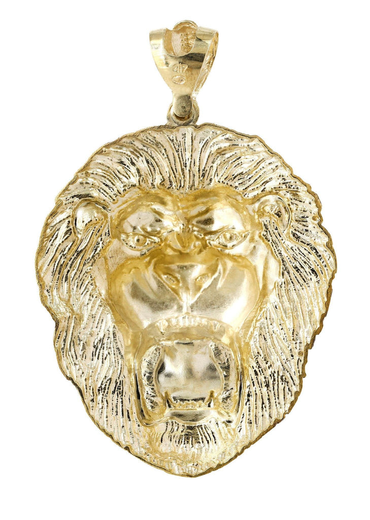 Big Lion 10K Yellow Gold Pendant. | 28.3 Grams MEN'S PENDANTS FROST NYC 