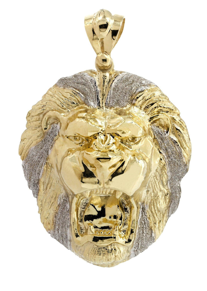 Big Lion 10K Yellow Gold Pendant. | 28.3 Grams MEN'S PENDANTS FROST NYC 
