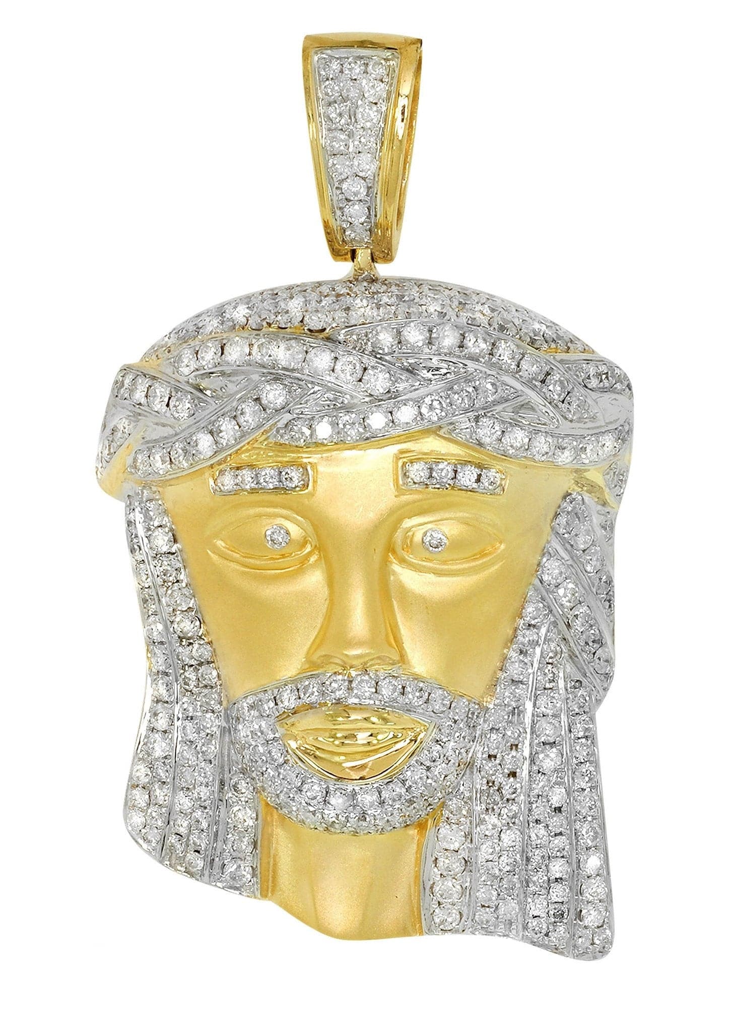 PENDENTIF TETE DE JESUS EN OR : Symbole religieux - Emir ICE