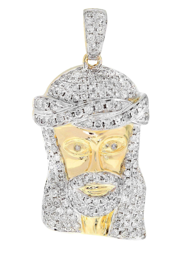 Diamond Jesus Piece | 12.48 Grams | 2.43 Carats MEN'S PENDANTS FROST NYC 