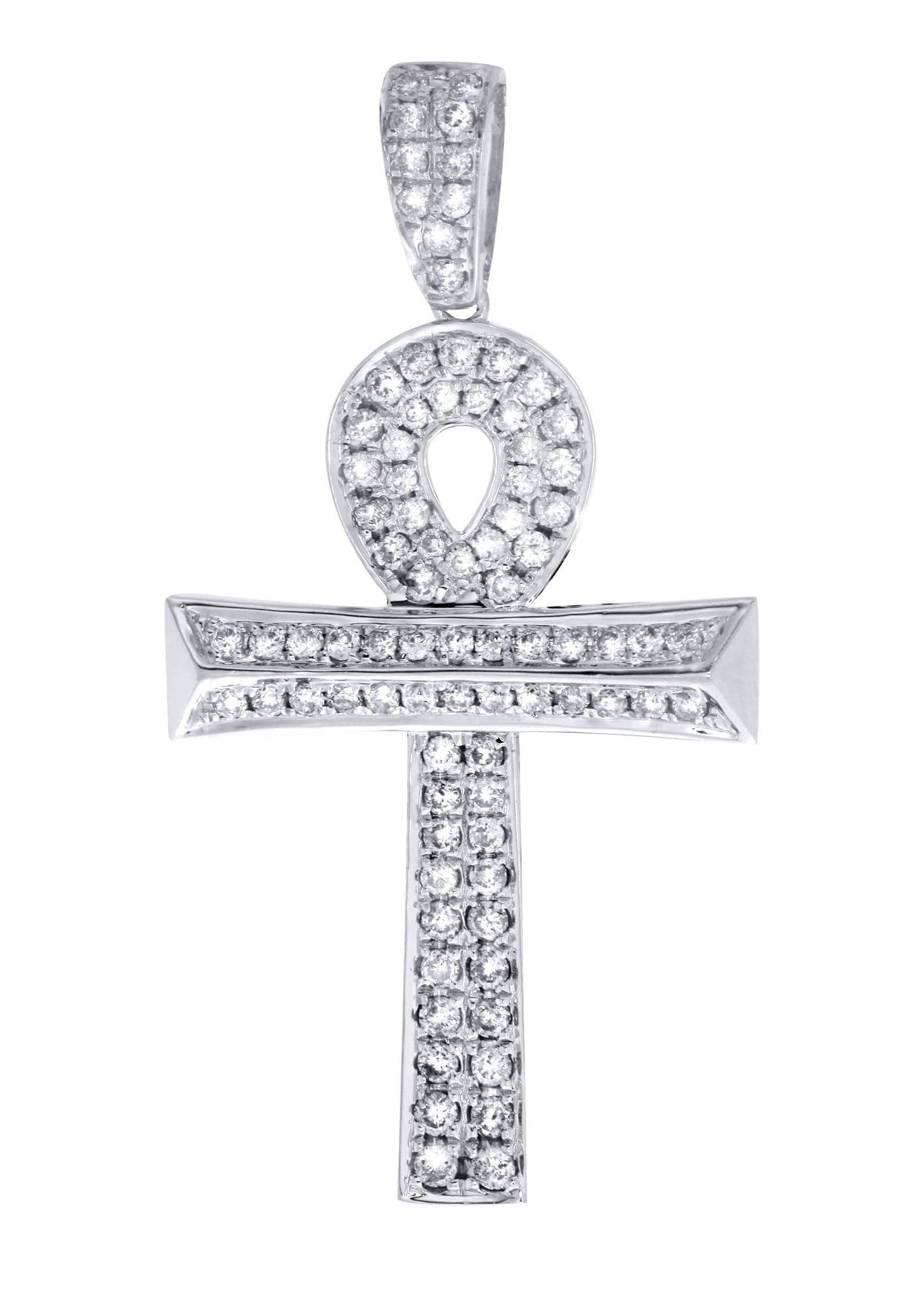 Real diamond ankh online pendant