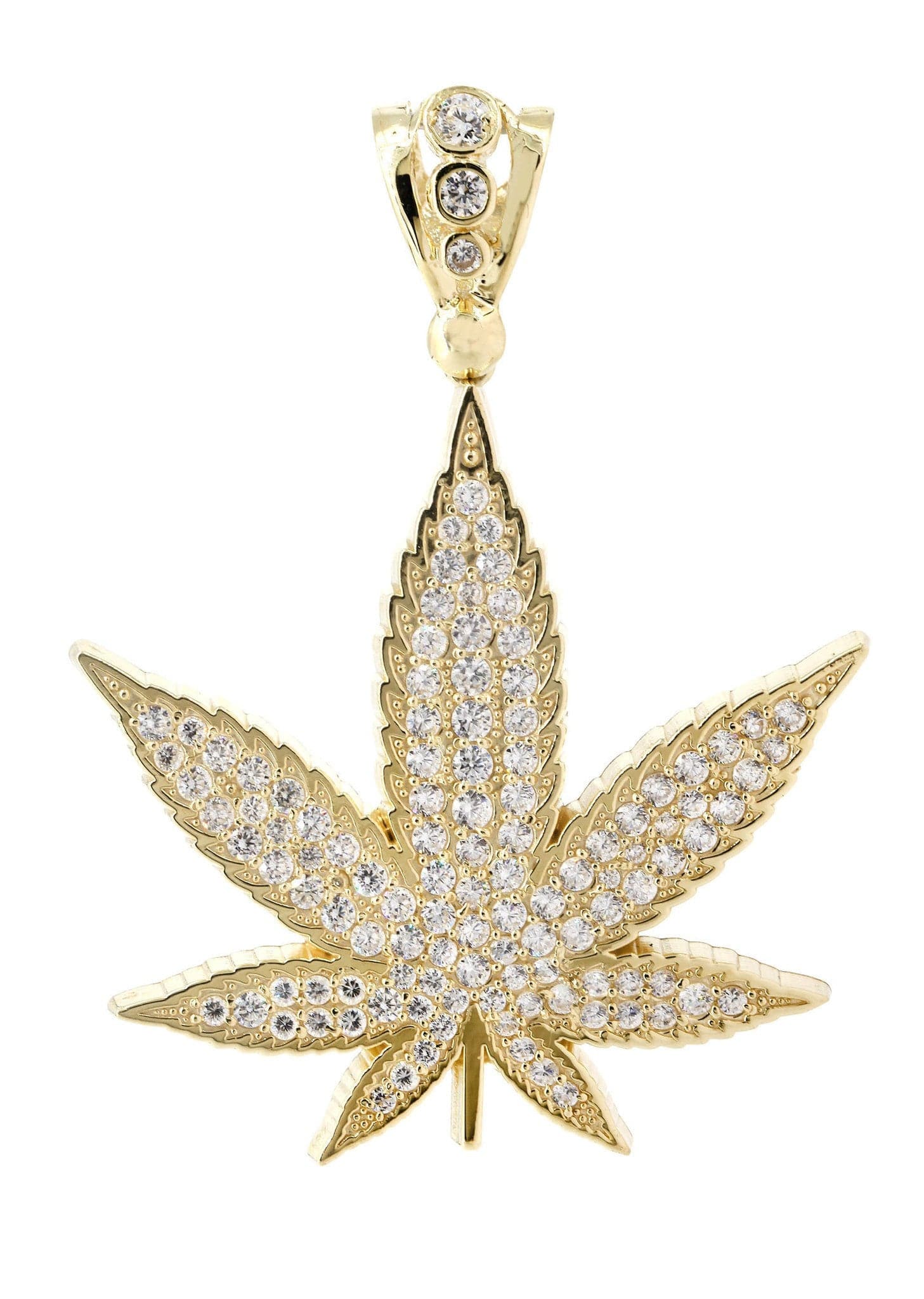 Marijuana 2025 gold pendant