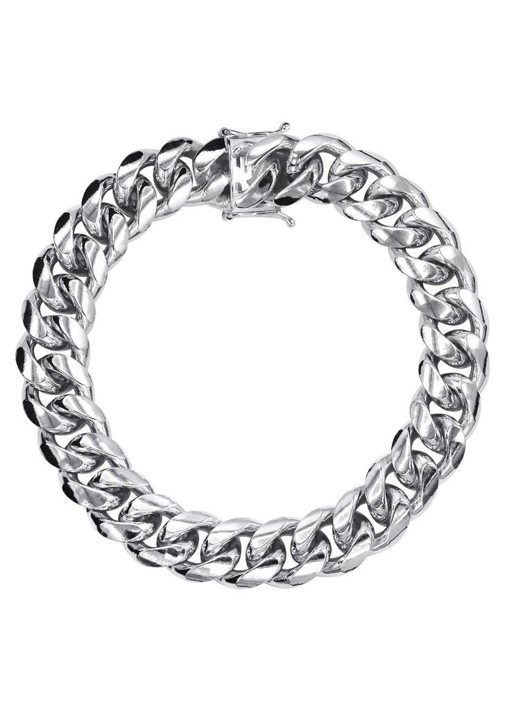 7-11 Inch Stainless Steel Miami Cuban Curb Link Chain Bracelet – Silver, Lobster Clasp