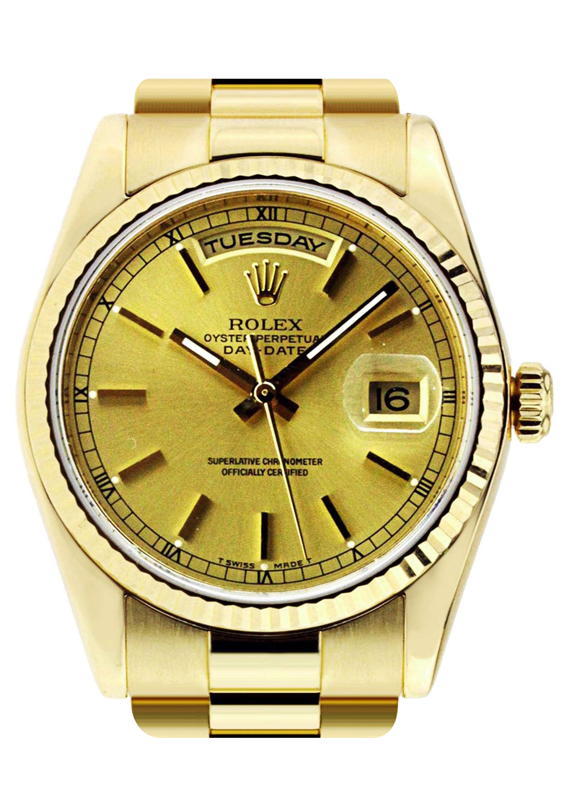 Rolex Day-Date 18K Yellow Gold 36 Mm