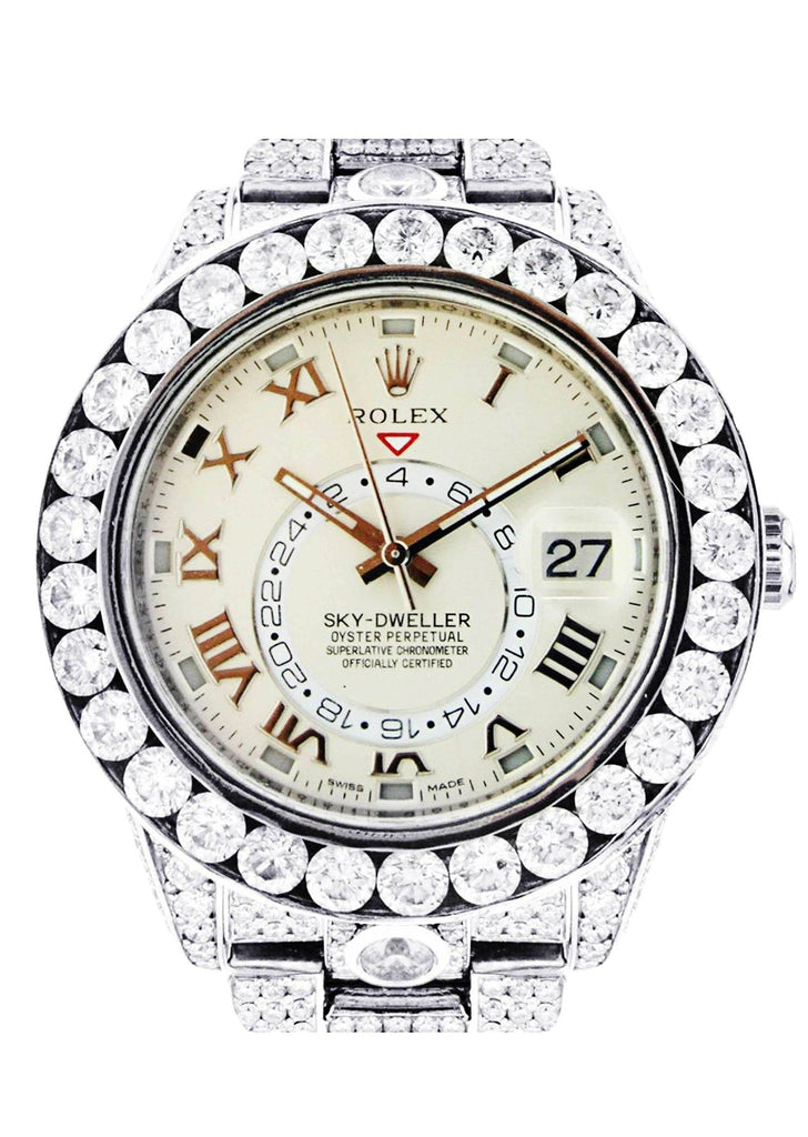Diamond Rolex Sky Dweller 18K White Gold 42 Mm