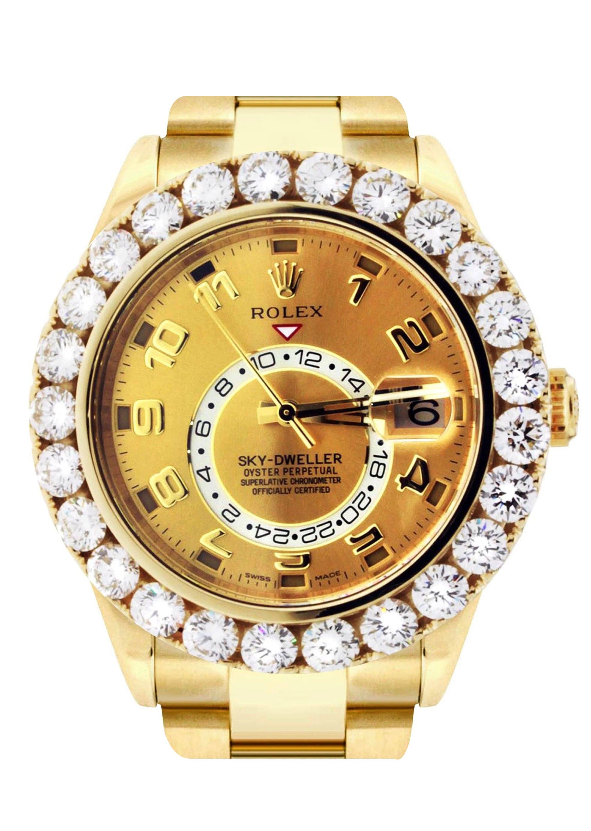 Diamond Rolex Sky Dweller 18K Yellow Gold 42 Mm - Main Image
