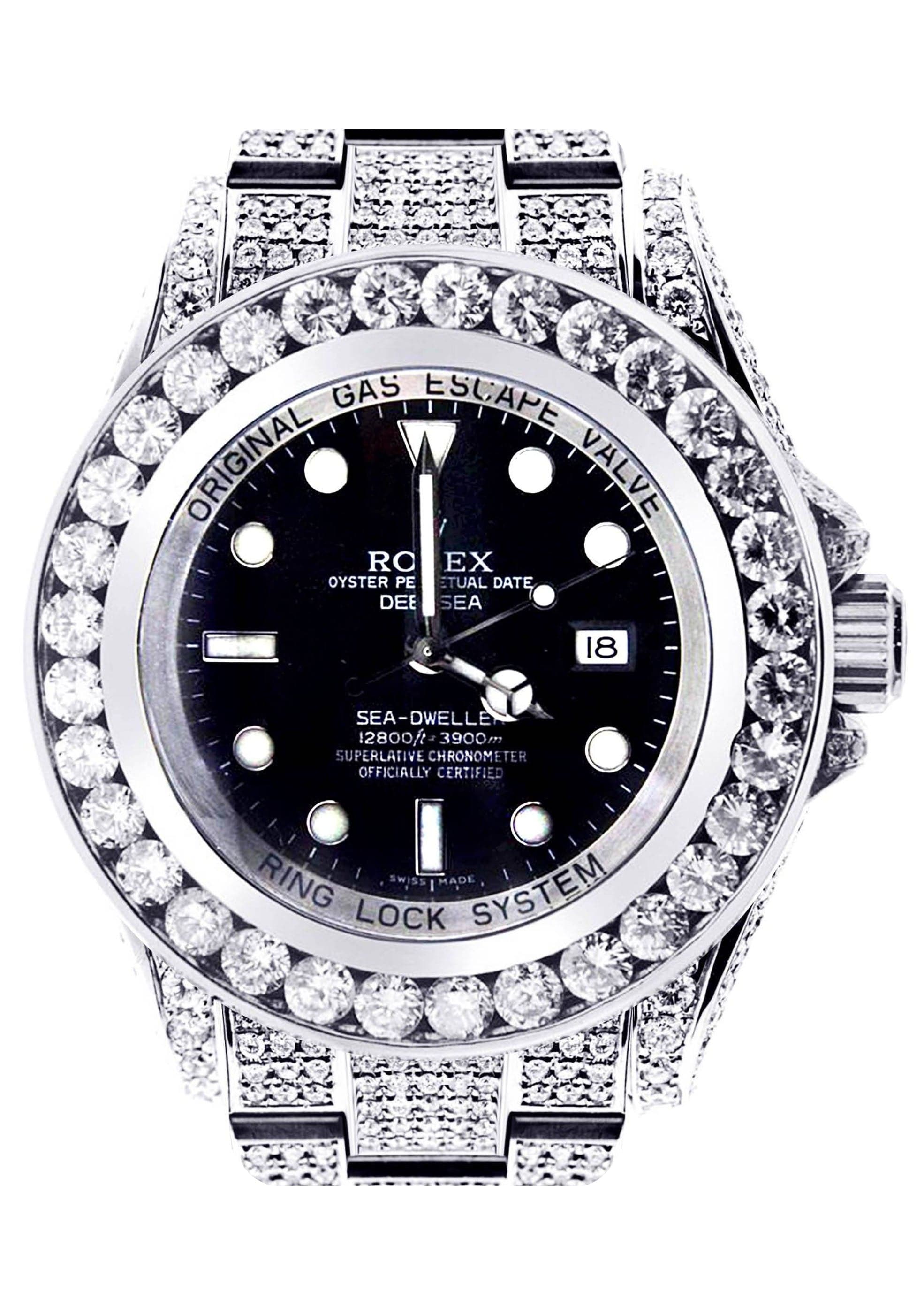 Diamond Rolex Deepsea Sea-Dweller Stainless Steel