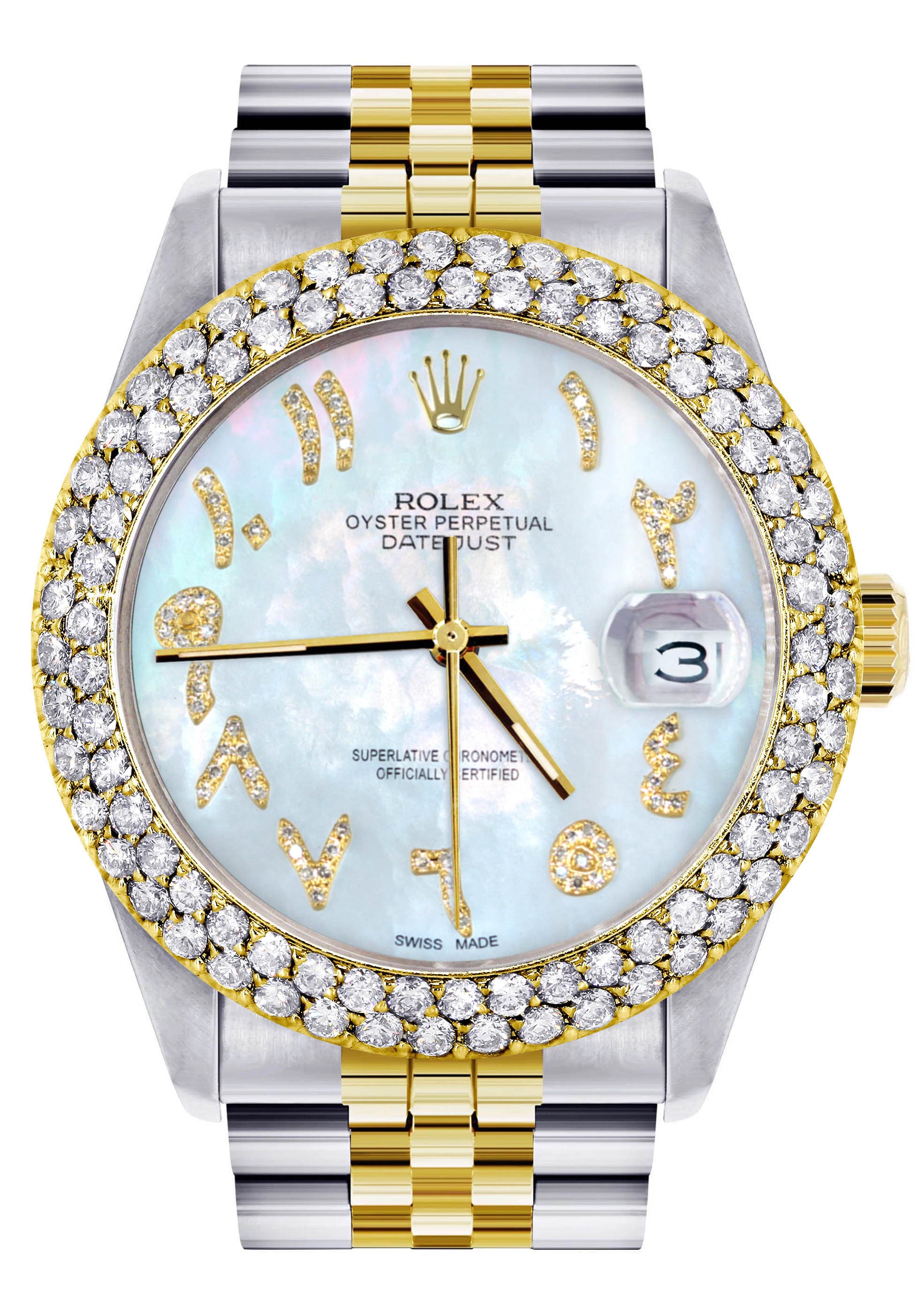 36MM Women\'s diamond mother of pearl dial Watch, authenticity included. Womens Rolex Datejust Watch 16200 | 36Mm | Mother of Pearl  main image 2