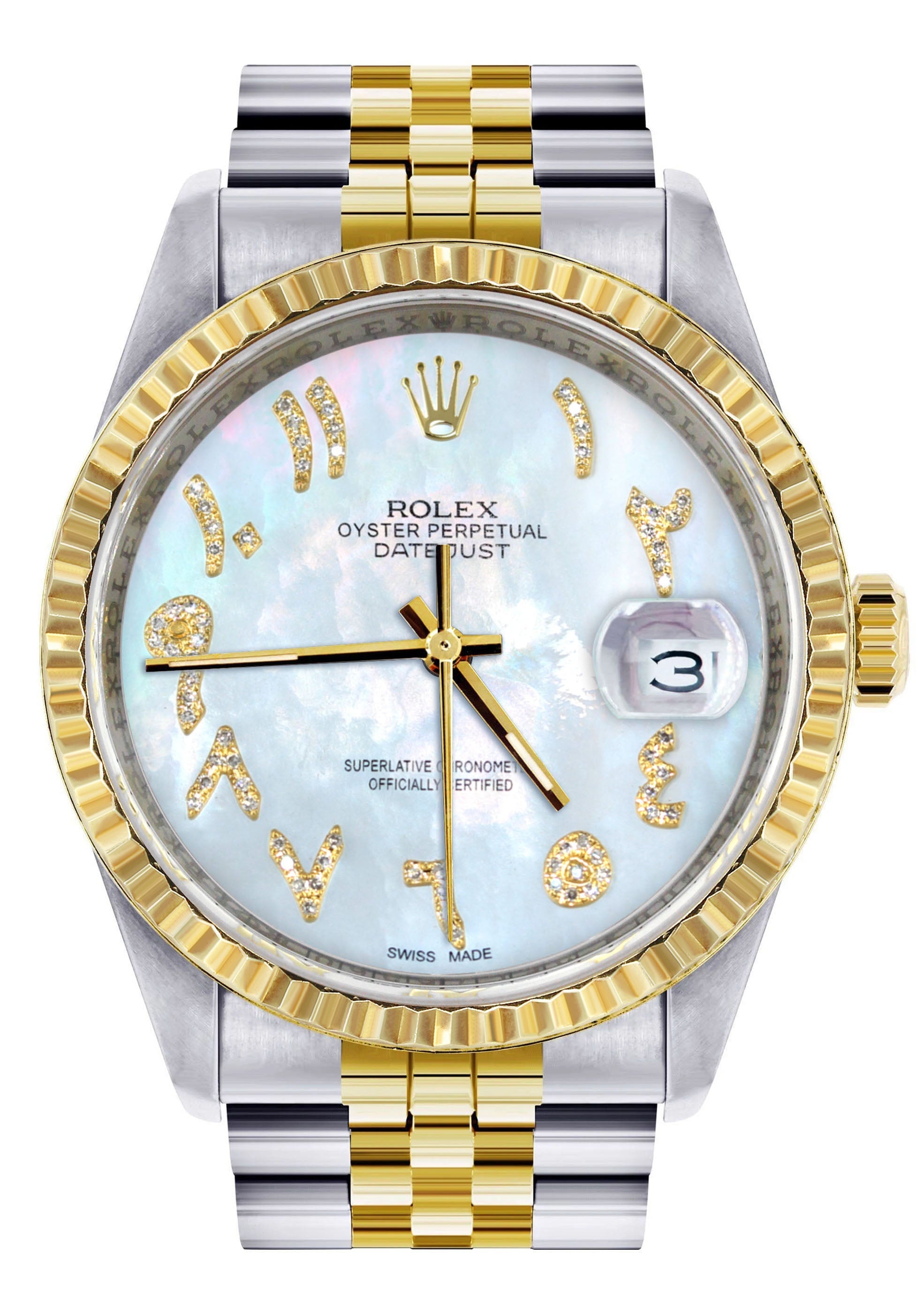 【美品】 ROLEX DATEJUST 16233 3コマ 1991 Rolex Datejust 16233 Stainless Steel & 18k Gold 36mm