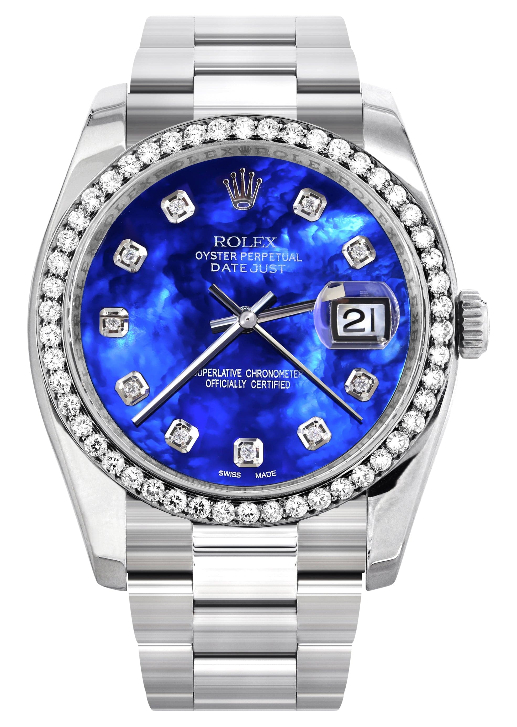 116200 | Rolex Datejust Watch | 36Mm | Blue Mother Of Pearl Dial | Oys