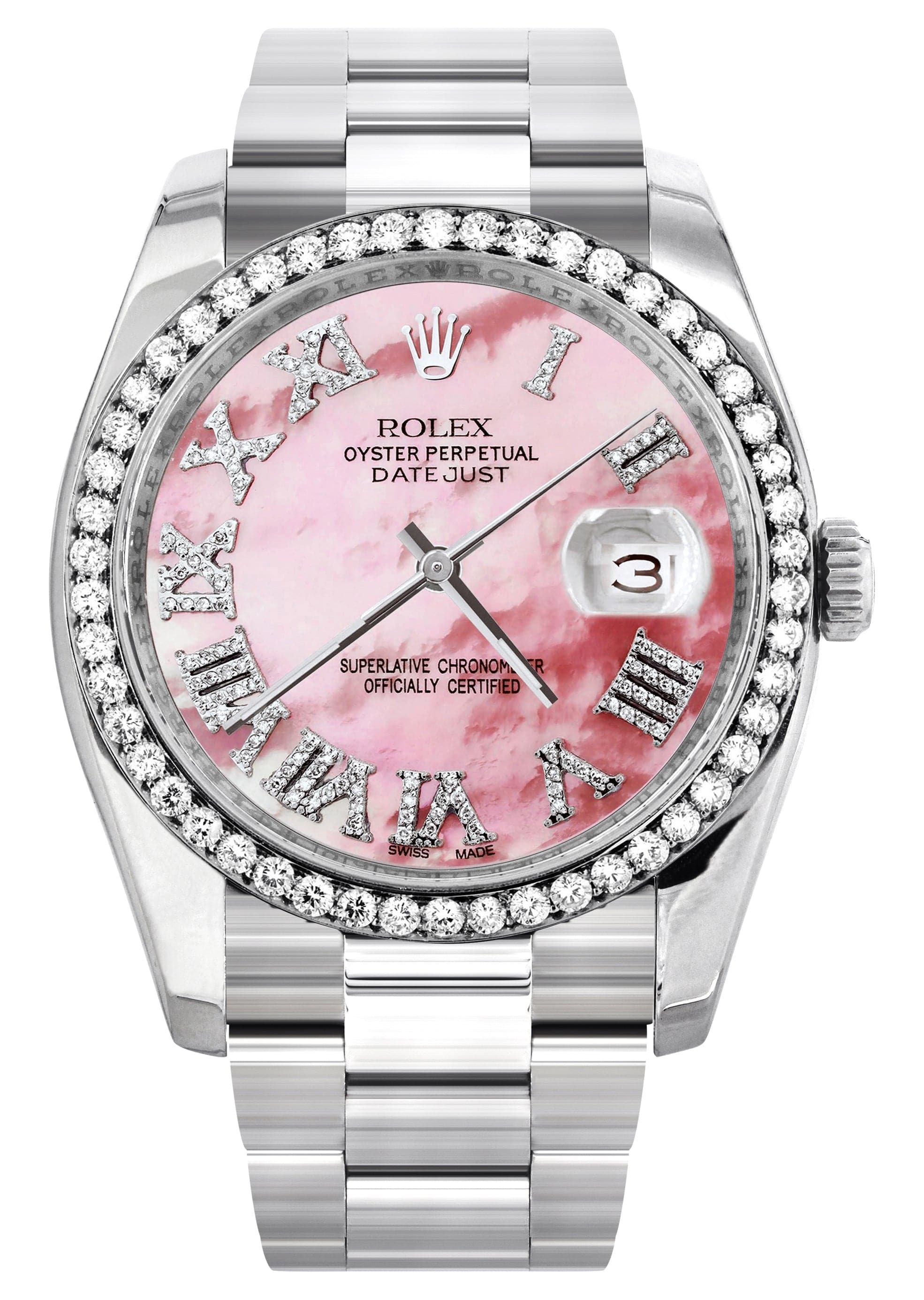 116200 Rolex Datejust Watch 36Mm Pink Mother Of Pearl Roman Dial