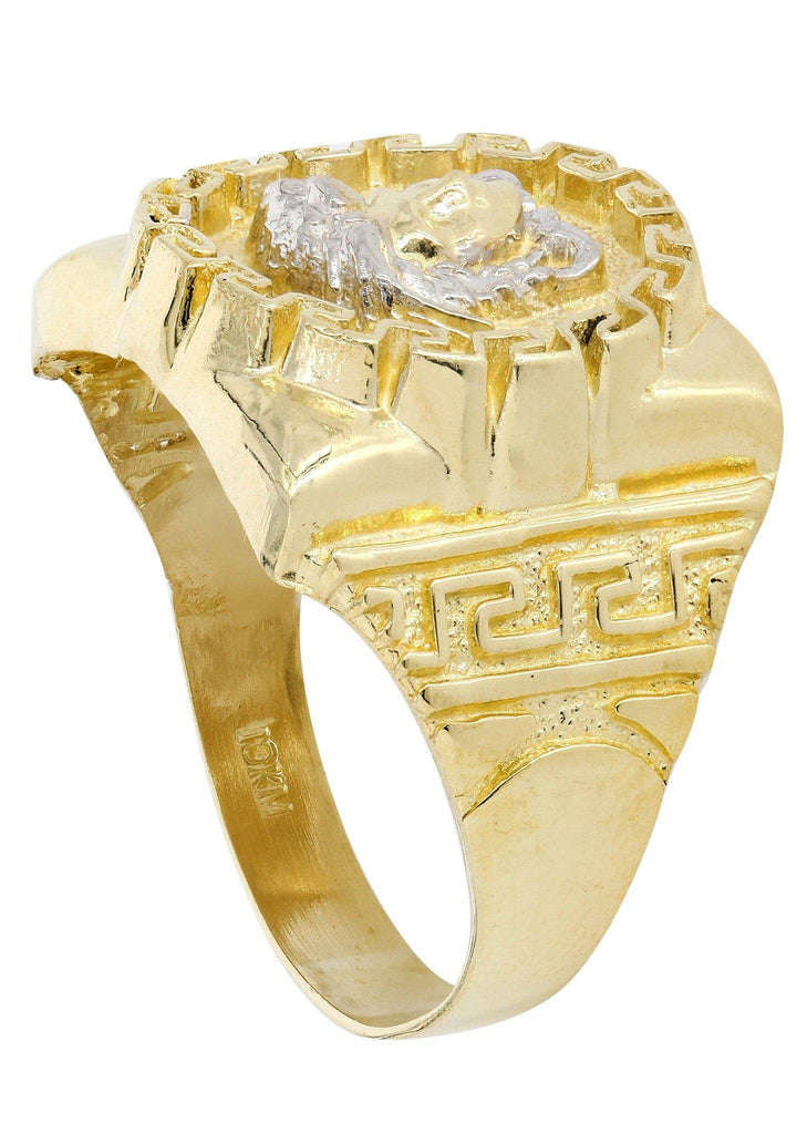 10K Yellow Gold Medusa Style Mens Ring. | 6.5 Grams MEN'S RINGS FROST NYC 