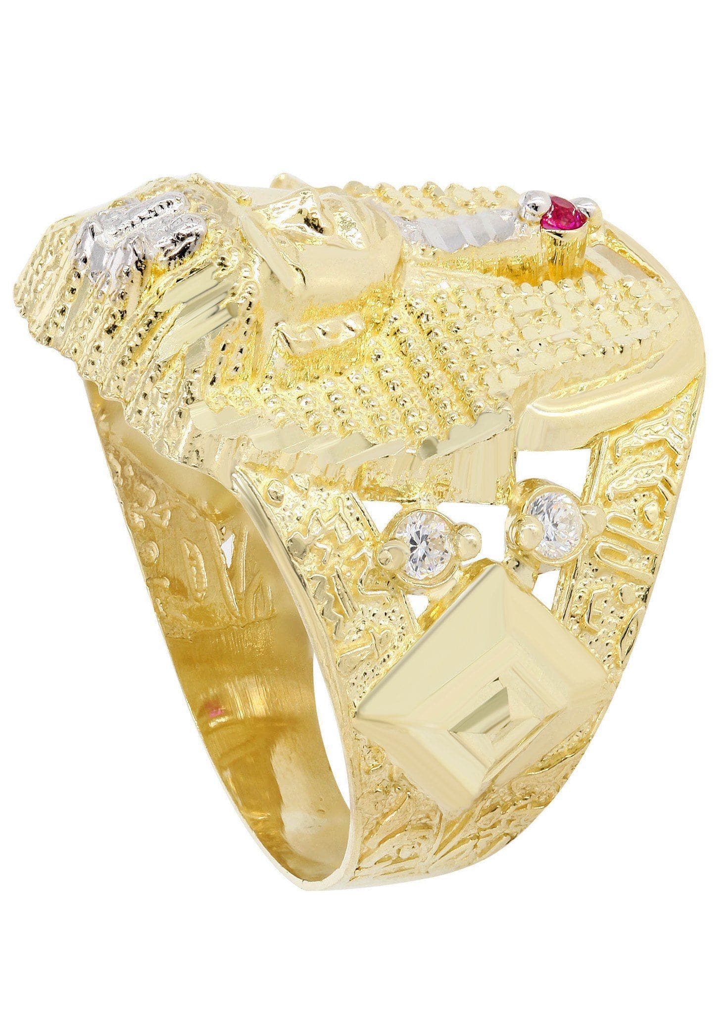 Anillo de Hombre de Oro Pharoah 10K Gramos