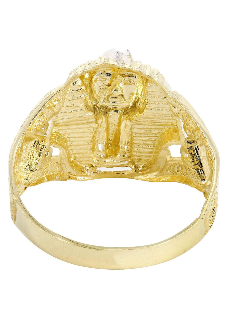 Pharoh & Ruby 10K Yellow Gold Mens Ring. | 4.2 Grams MEN'S RINGS FROST NYC 