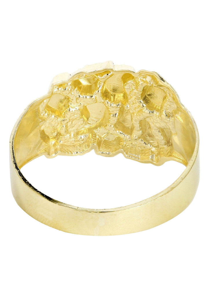 Gold Nugget Ring- Mens Ring 10K Gold | 4.5 Grams MEN'S RINGS FROST NYC 