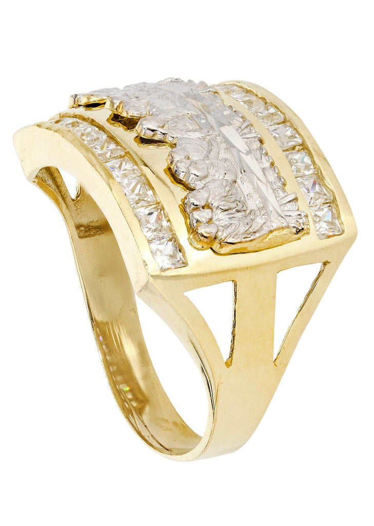 Last Supper & Cz 10K Yellow Gold Mens Ring. | 6.4 Grams MEN'S RINGS FROST NYC 