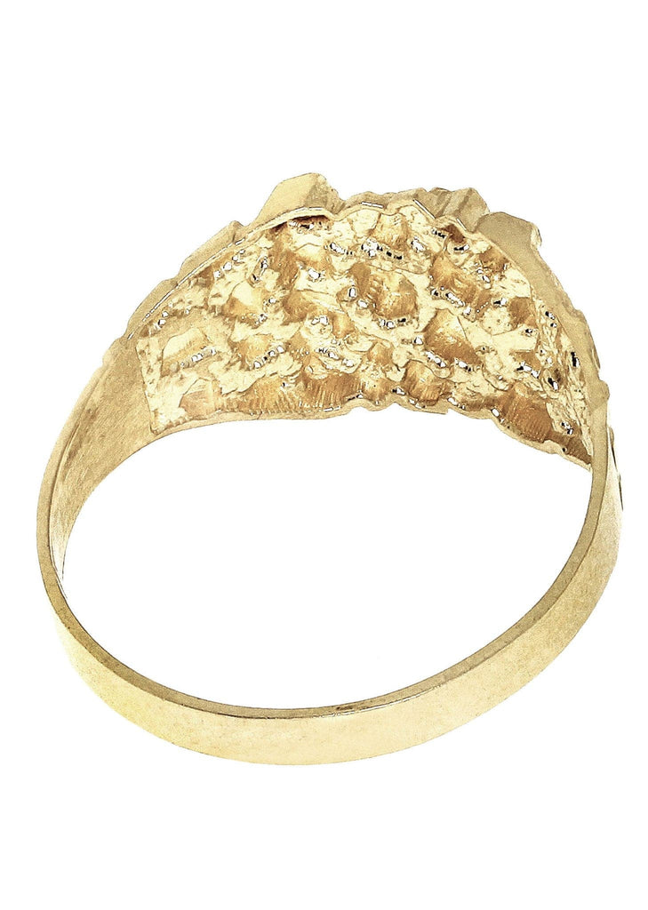 Gold Nugget Ring- Mens Ring 10K Gold | 2.1 Grams MEN'S RINGS FROST NYC 