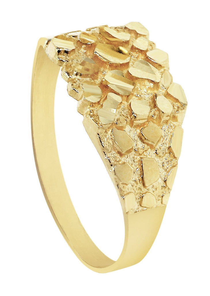 Gold Nugget Ring- Mens Ring 10K Gold | 2.1 Grams MEN'S RINGS FROST NYC 