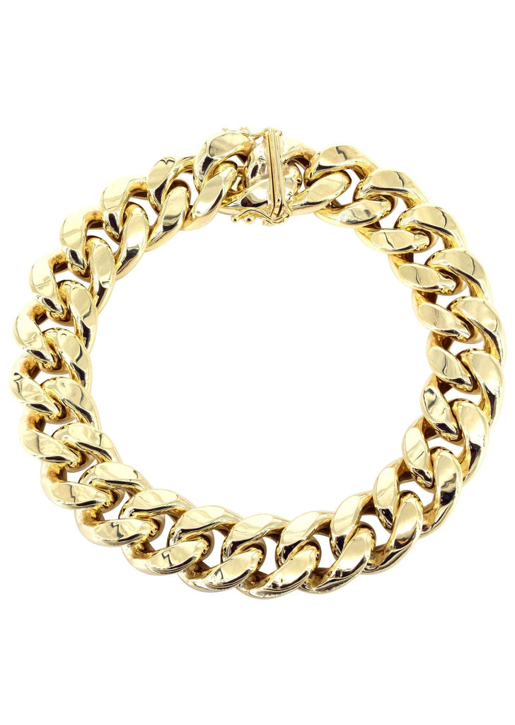 Estate 14K Gold Fancy Puff Link Bracelet - Expressions Jewelers