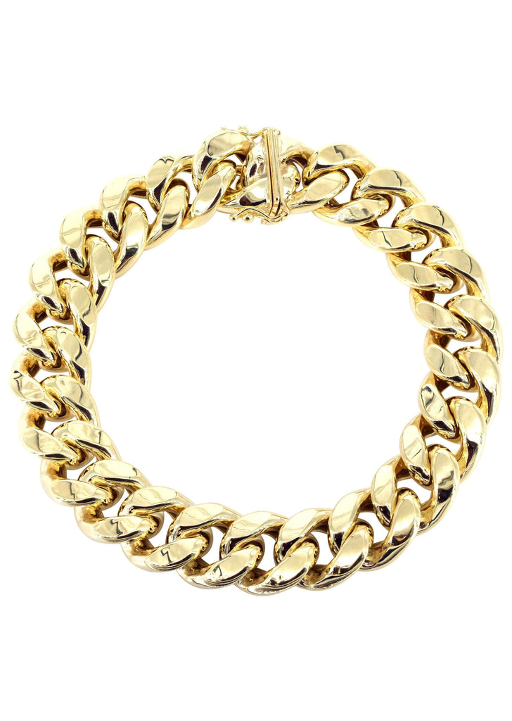 9mm Solid Cuban Link Bracelet in 10K Yellow Gold - Las Villas Jewelry | Las  Villas Jewelry